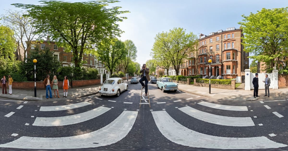 Abbey Road Album Cover Photo Shoot panorama thumbnail