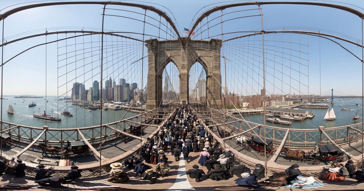 Brooklyn Bridge Grand Opening panorama thumbnail