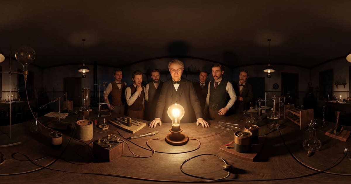 Edison's Light Bulb Demonstration, Menlo Park panorama thumbnail