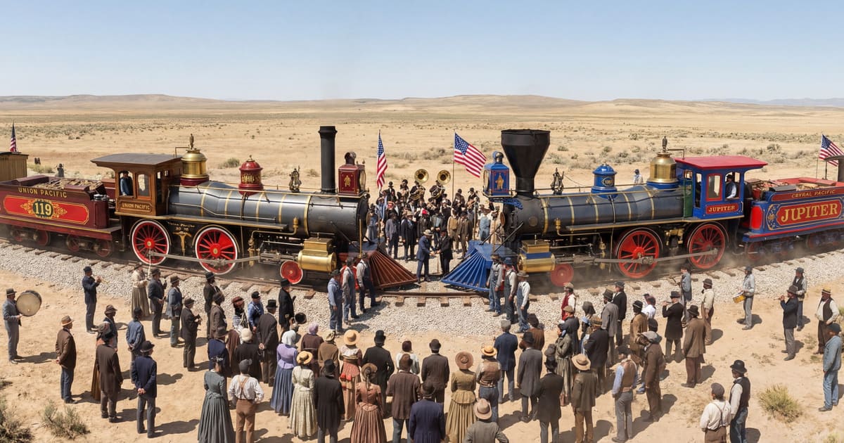 Golden Spike Ceremony, Promontory Summit panorama thumbnail