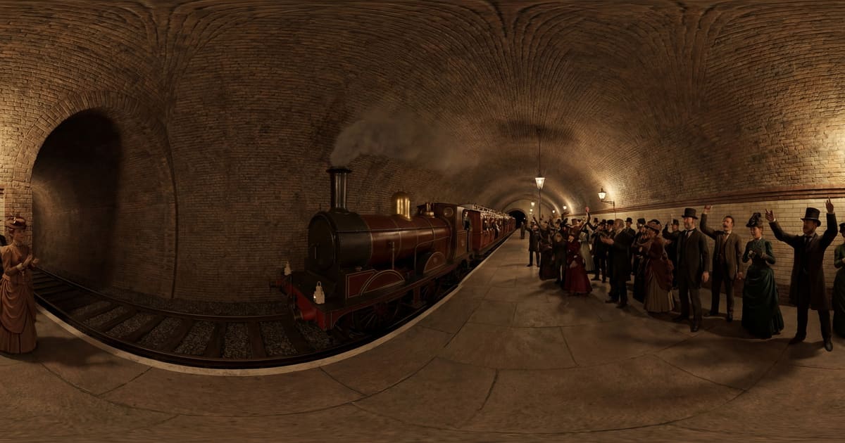 Opening of the Metropolitan Railway, World's First Underground panorama thumbnail