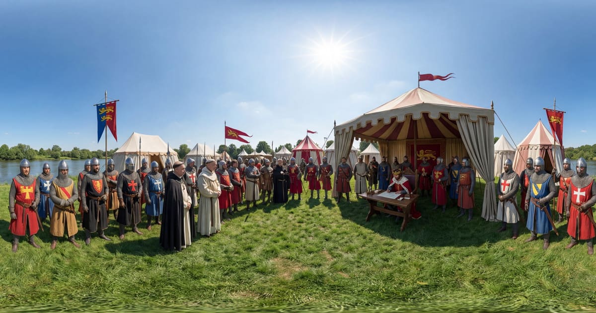 Signing of Magna Carta at Runnymede panorama thumbnail