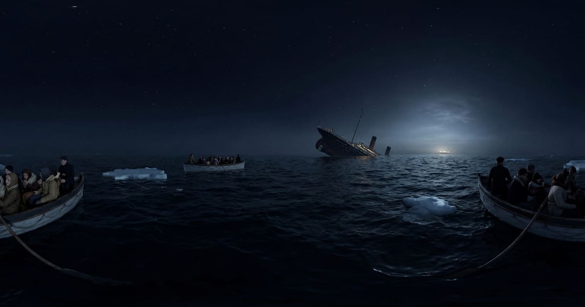 RMS Titanic Sinking panorama thumbnail