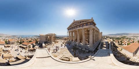 Parthenon Under Construction, Athens panorama thumbnail