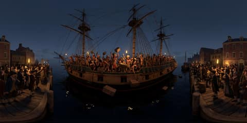 Boston Tea Party panorama thumbnail