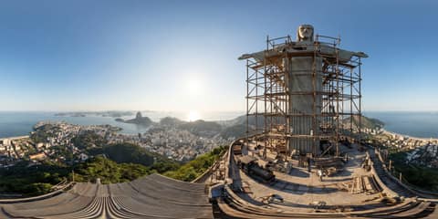 Christ the Redeemer Under Construction, Rio de Janeiro panorama thumbnail