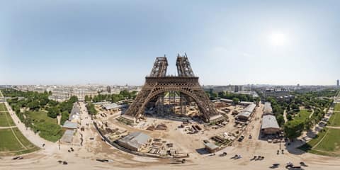 Eiffel Tower Construction for World's Fair panorama thumbnail