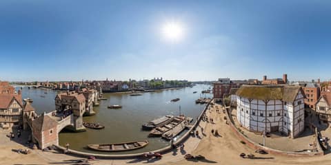 Shakespeare's Globe Theatre, London panorama thumbnail