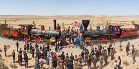 Golden Spike Ceremony, Promontory Summit panorama thumbnail