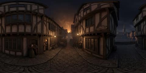 Great Fire of London at Pudding Lane panorama thumbnail