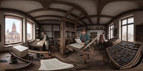 Gutenberg's Print Shop, Mainz panorama thumbnail