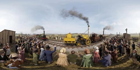 Opening of the Liverpool and Manchester Railway panorama thumbnail