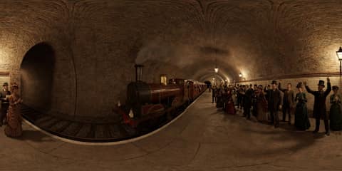 Opening of the Metropolitan Railway, World's First Underground panorama thumbnail