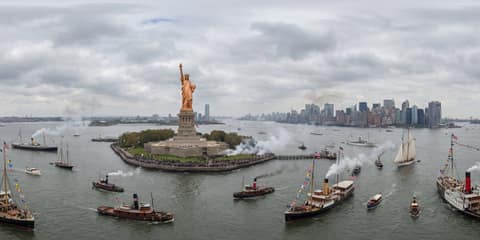 Statue of Liberty 125th Anniversary Celebration panorama thumbnail