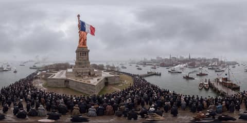 Statue of Liberty Dedication panorama thumbnail