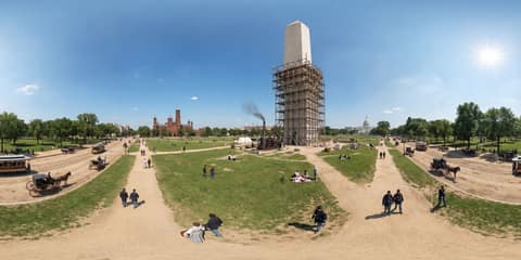 Washington Monument Nearing Completion panorama thumbnail