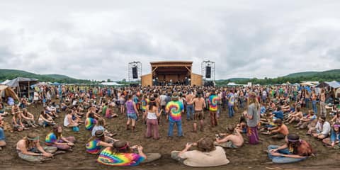 Woodstock Music Festival panorama thumbnail