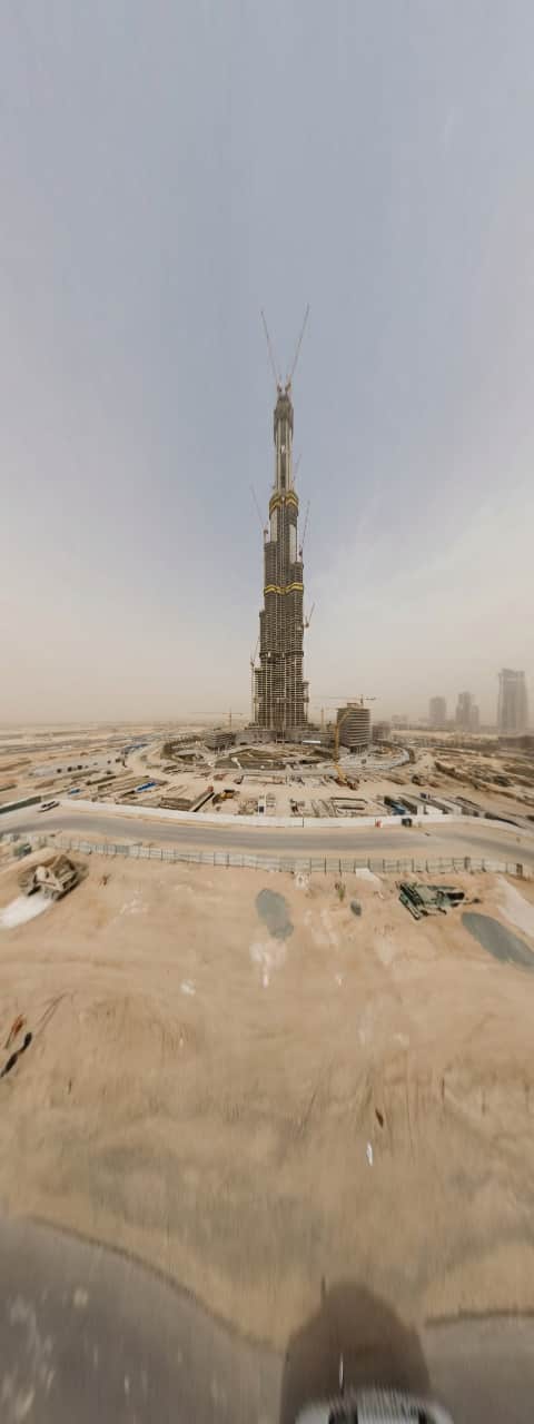 Burj Khalifa and Dubai Skyline Under Construction